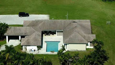 Aerial view of a Florida residential property with pool and expansive lot, representative of Gulf Coast land parcels evaluated for RV park development feasibility.