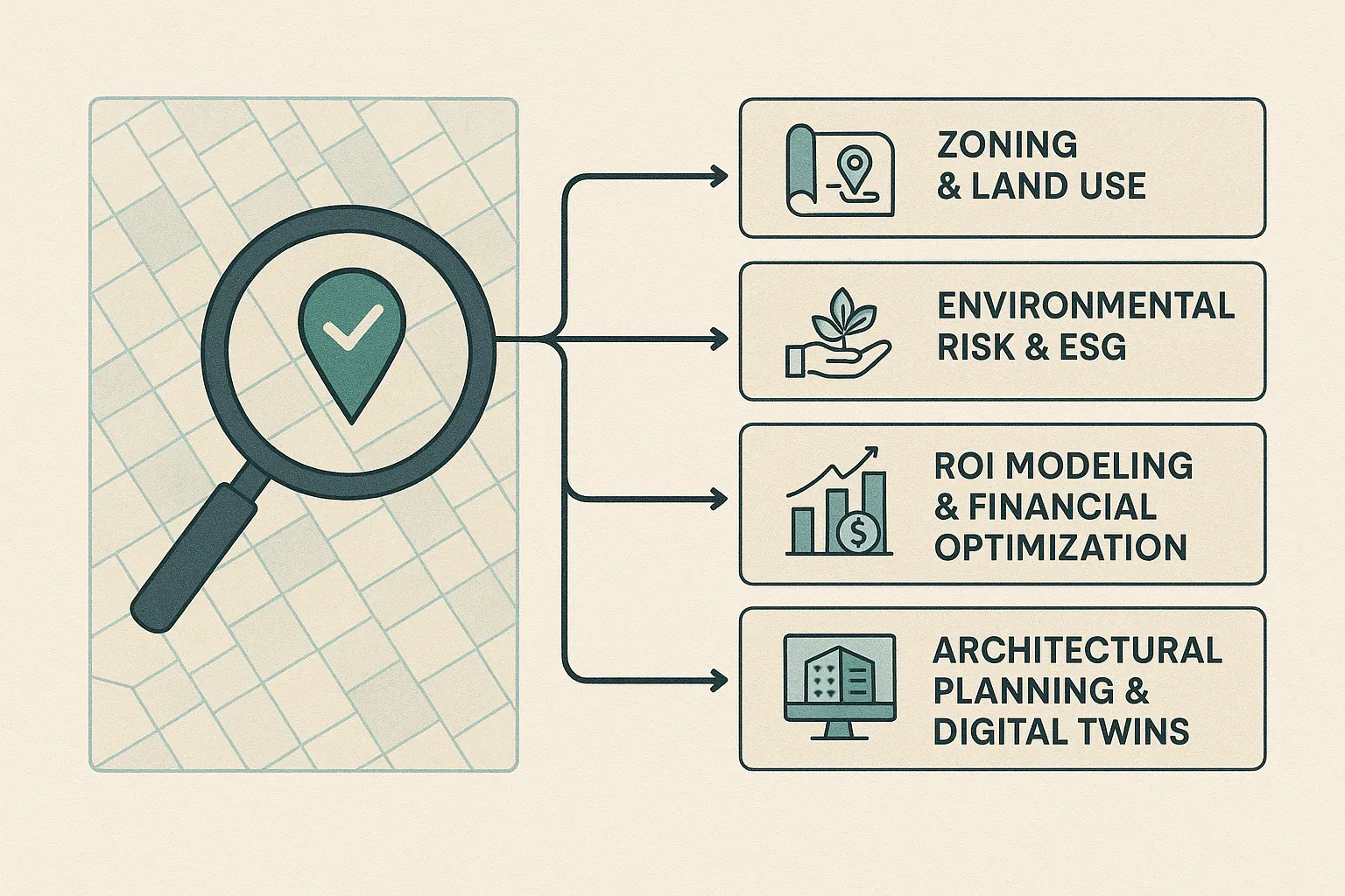 Cover image for the article "AI-Driven Site Selection Explained: From 1 bn Parcels to 1 Winning Address"