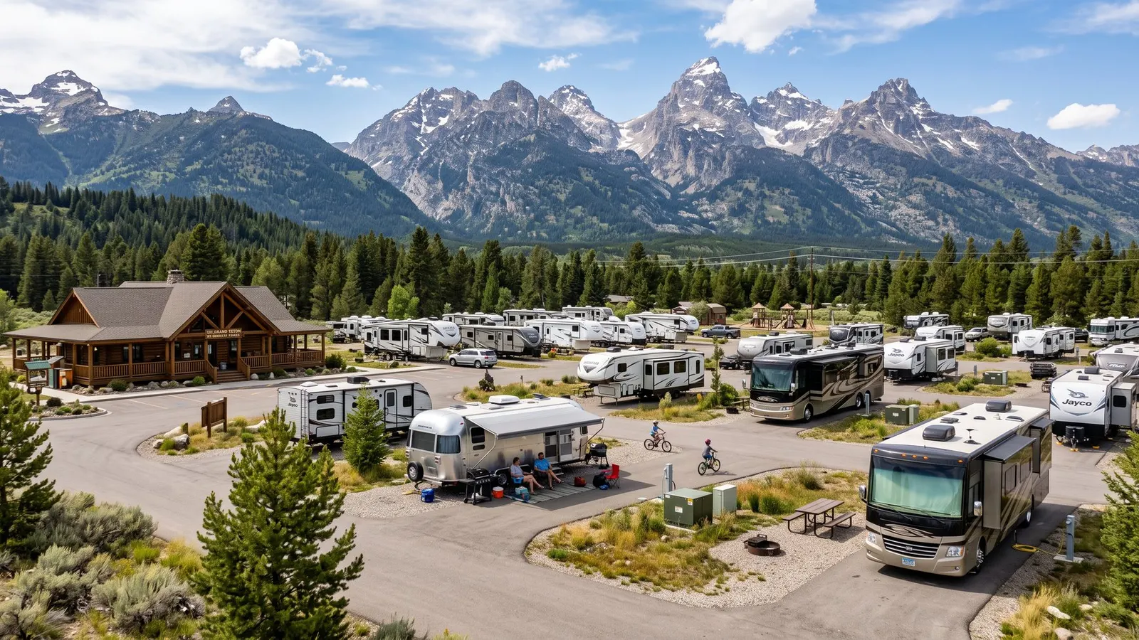 RV resort in a mountain valley