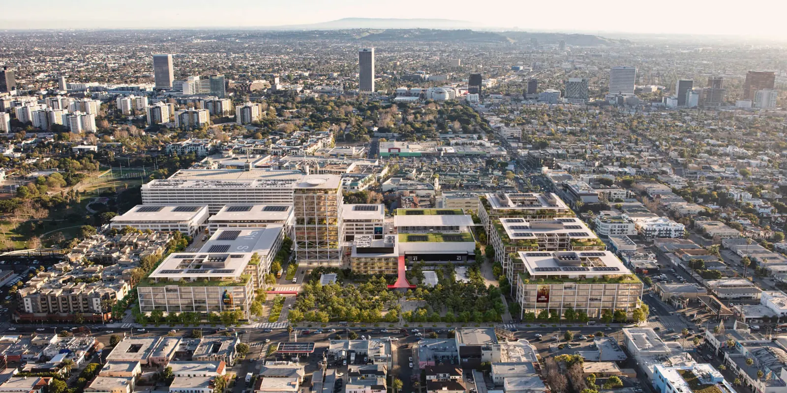 Illustration for the article "Foster + Partners Reveals Visionary $1 Billion Plan for Television City in Los Angeles"