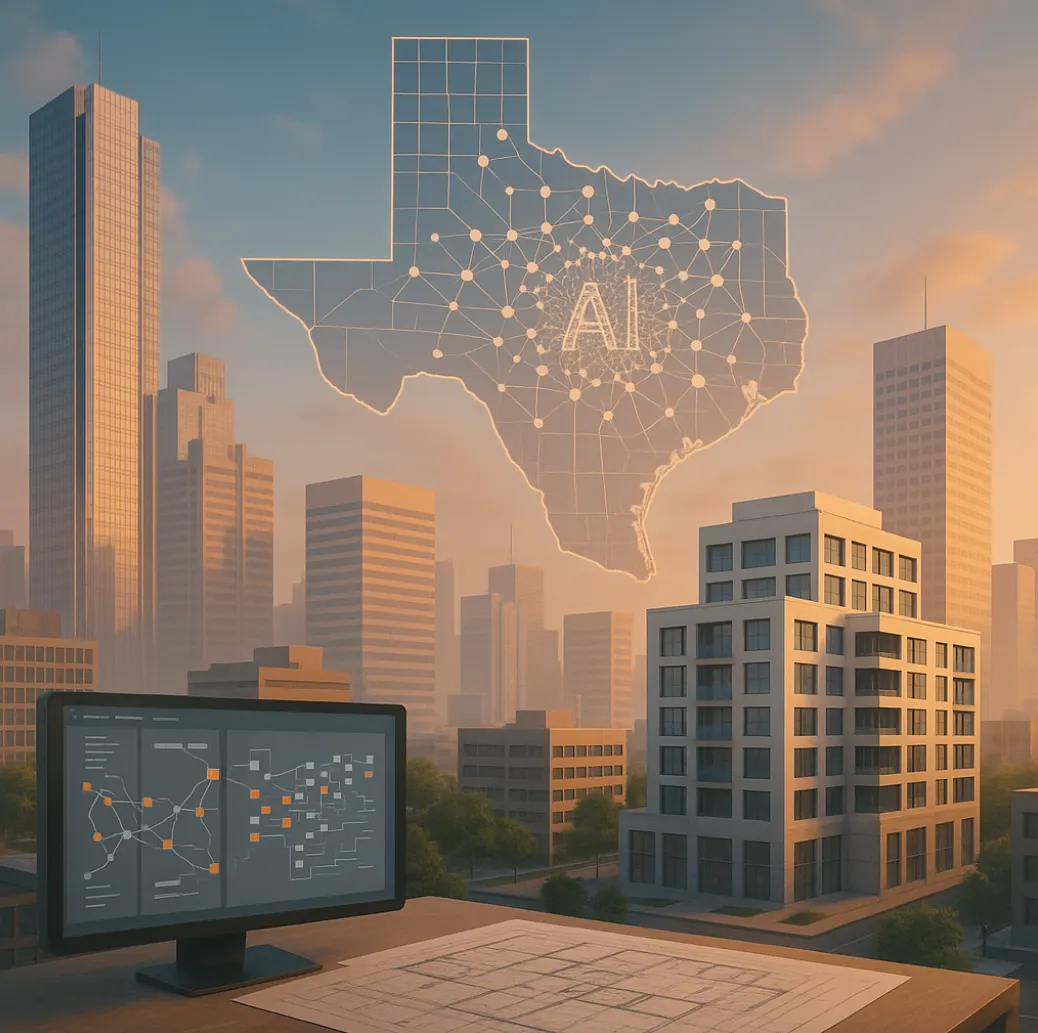 Cover image for the article "How AI is Transforming Architecture and Planning in Texas, Florida, and Other High-Growth States"