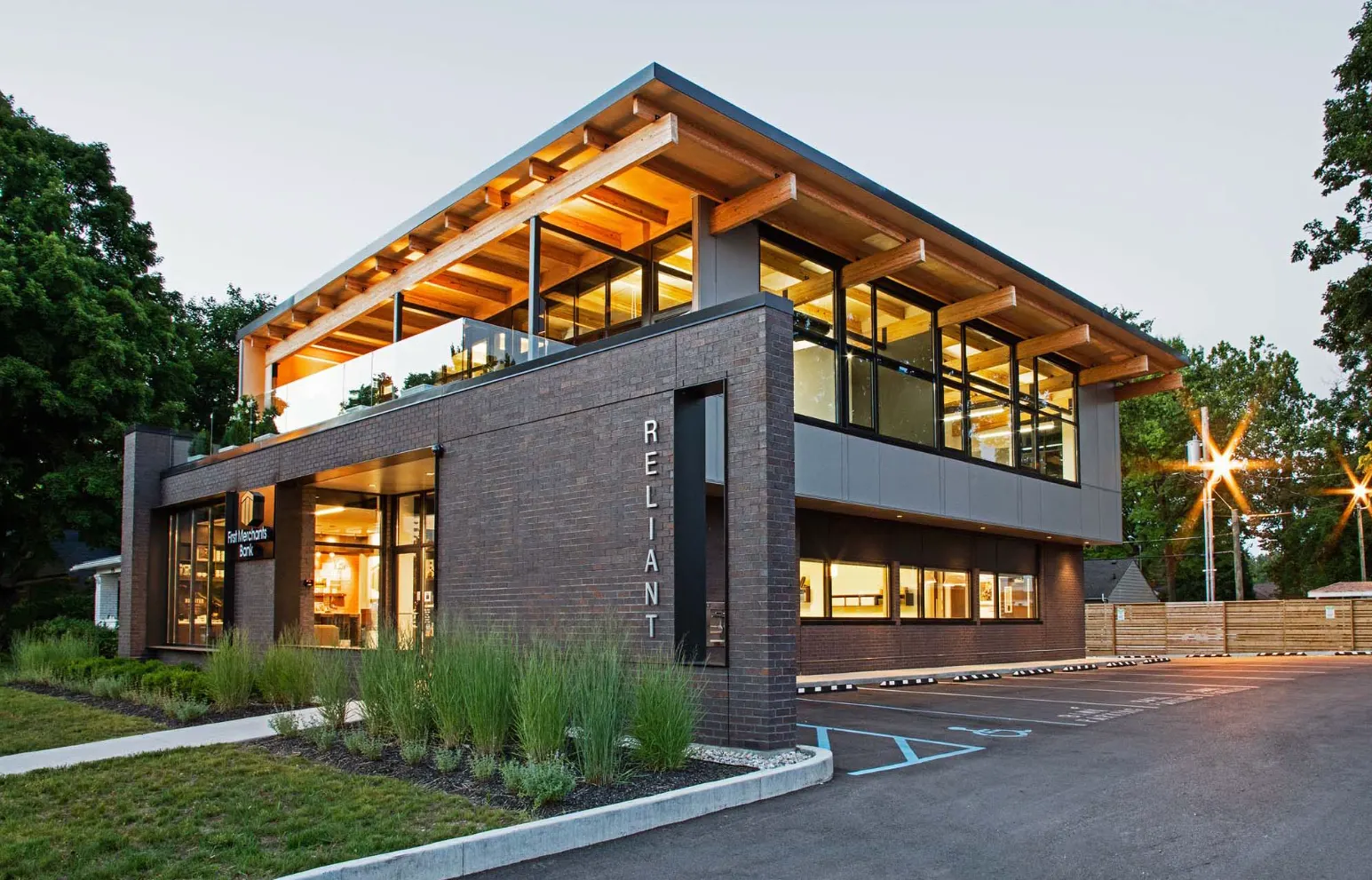 Modern Class A office building exterior / facade