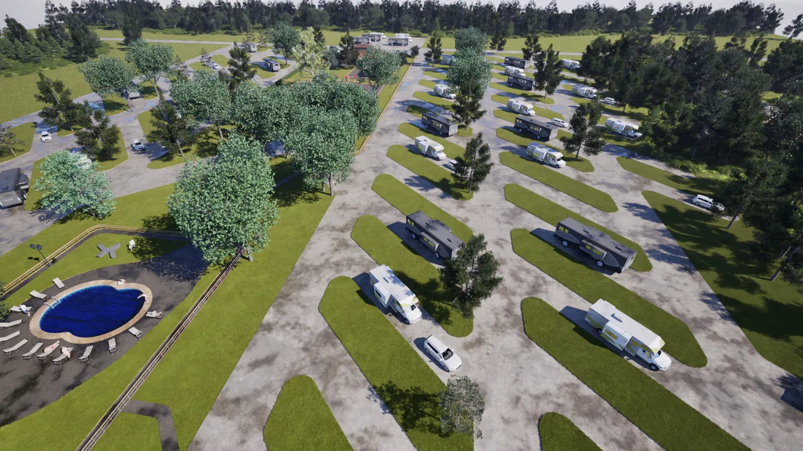 rv park with a pool