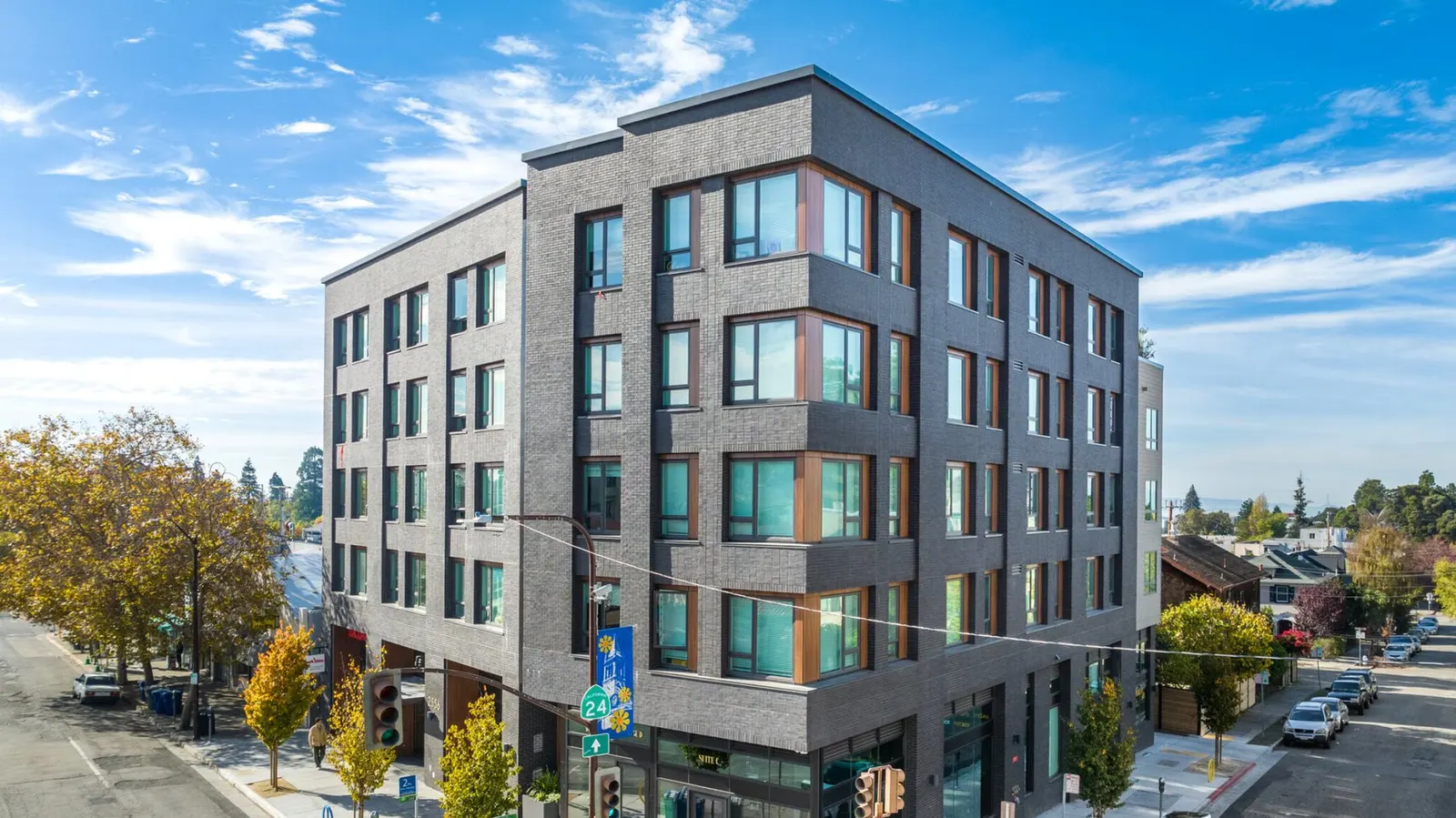 Four-story mixed-use apartment building
