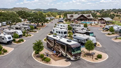 RV resort with landscaped sites in Texas