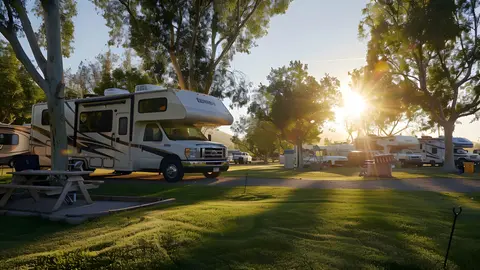 rv parked in a rv park