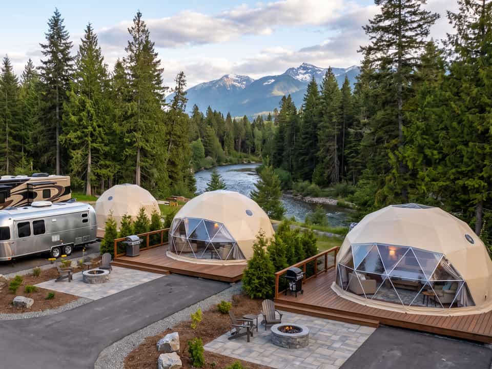 RV resort and glamping concept