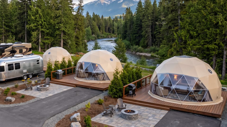 RV resort and glamping concept