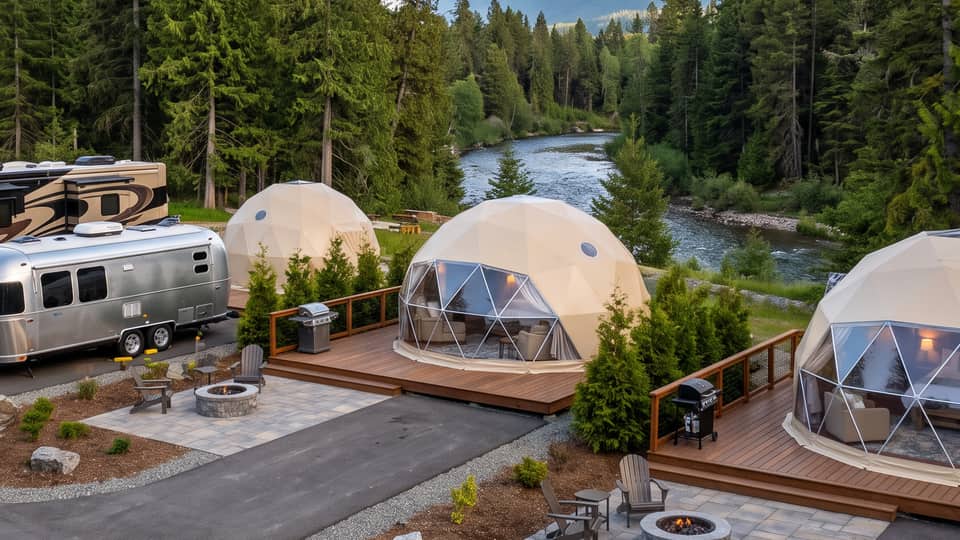 RV resort and glamping concept