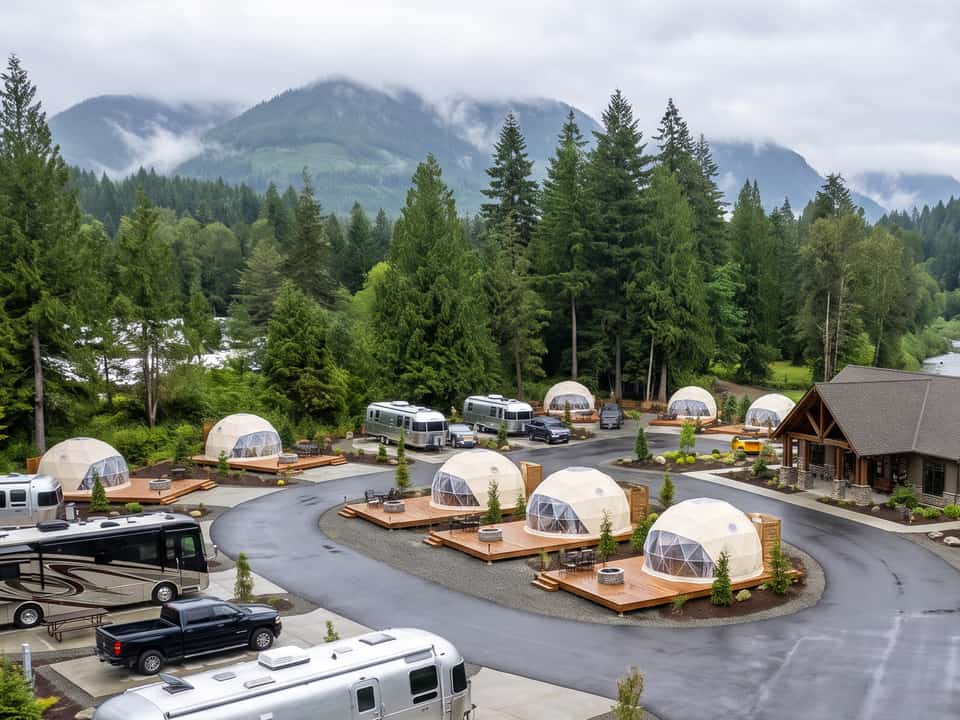 RV and glamping resort concept