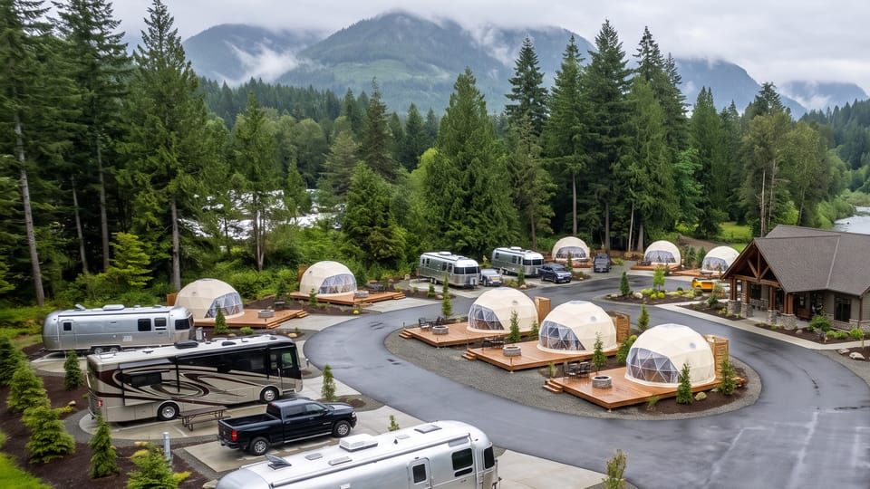RV and glamping resort concept