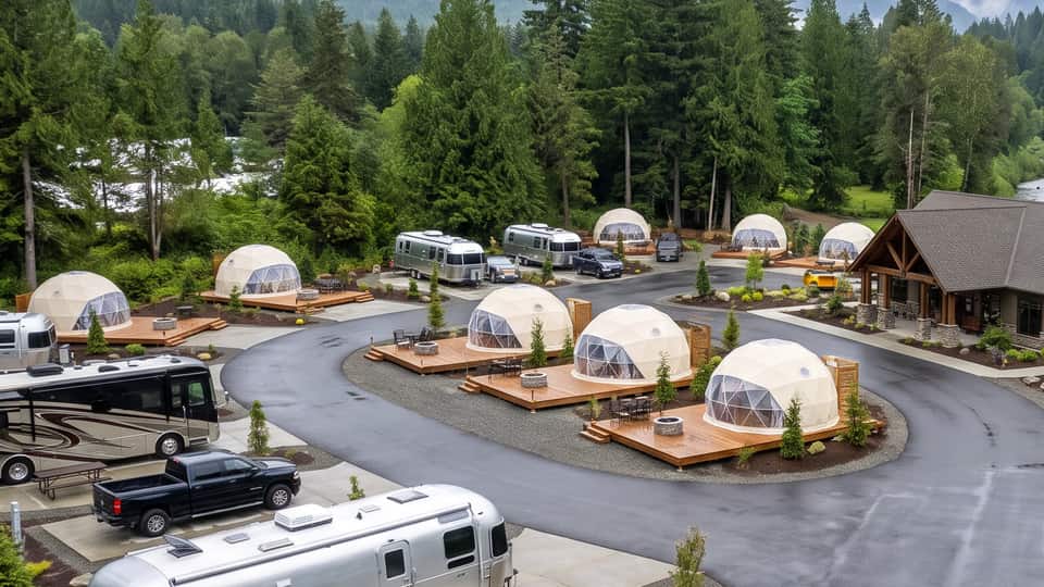 RV and glamping resort concept