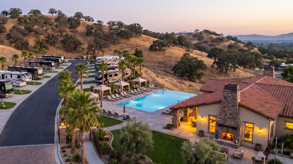 RV resort amenity planning concept